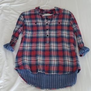 1/4 plaid button up top